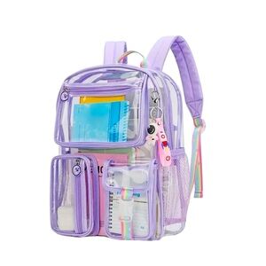 Clear Purple Backpack